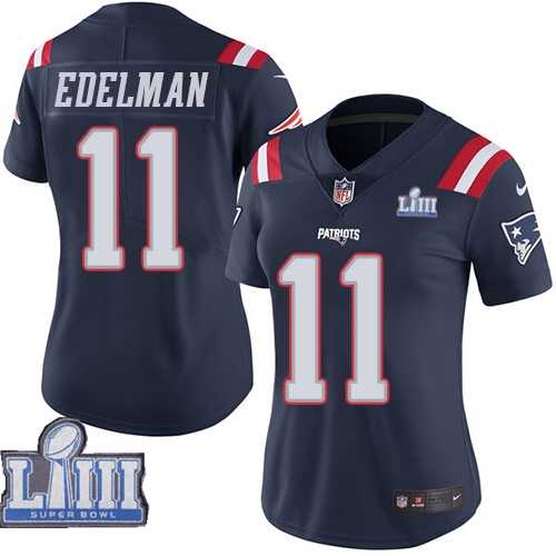 Women Nike Patriots 11 Julian Edelman Navy 2019 Super Bowl LIII Color Rush Limited Jersey,We sell and wholesale Women Nike Patriots 11 Julian Edelman Navy 2019 Super Bowl LIII Color Rush Limited Jersey on line form chian!